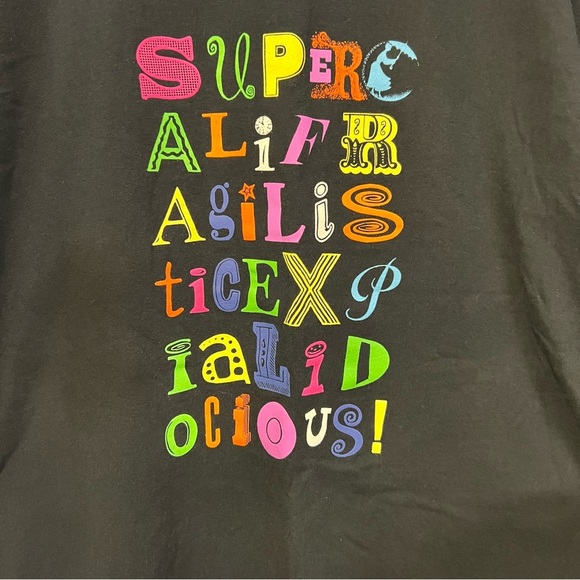 Disney Mary Poppins Broadway Black Short Sleeve T Shirt size XL Unisex - Picture 3 of 7